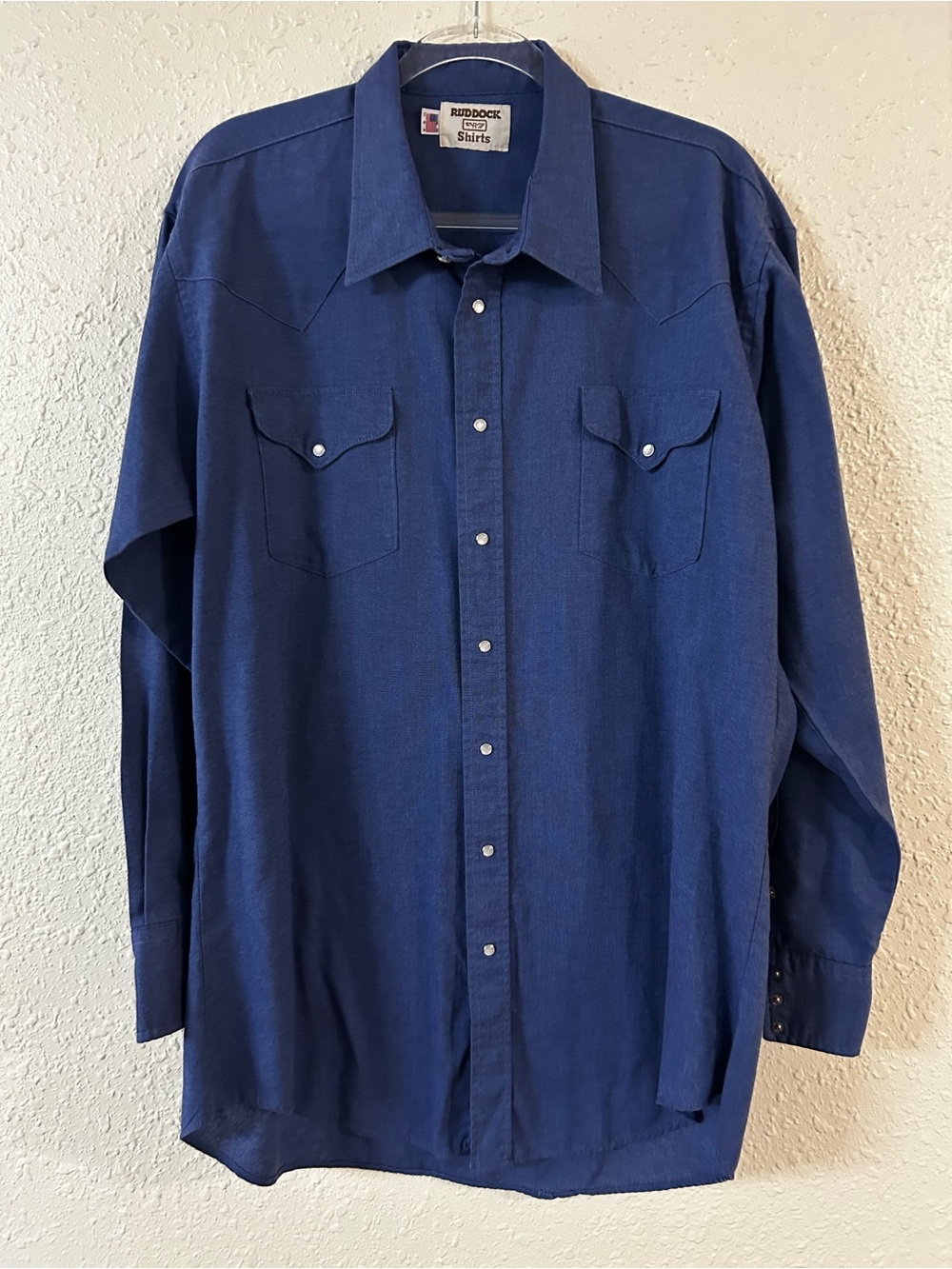 Riddock Men's Navy Western Button-Down Shirt